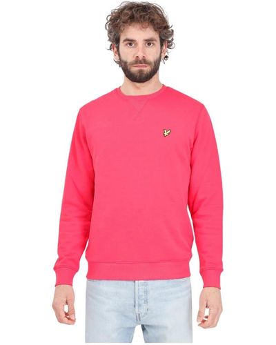 Lyle & Scott Roter erdbeer patch logo pullover - Pink