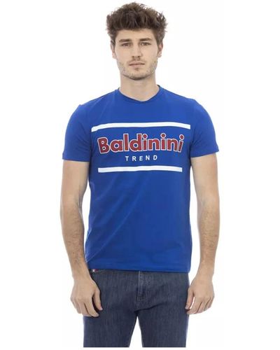Baldinini Trend Blue Cotton Men Sport Pant main image 0