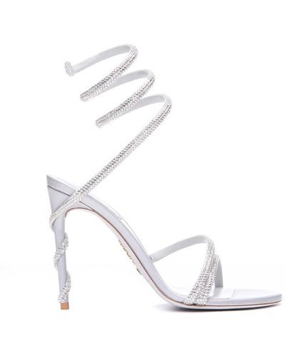 Rene Caovilla High Heel Sandals - White