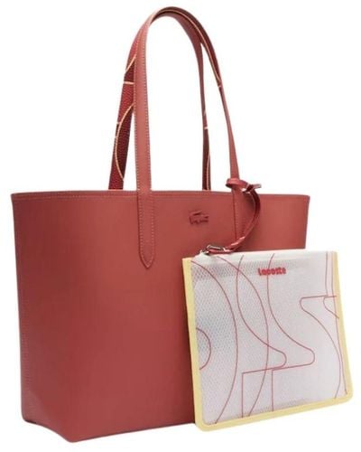 Lacoste Tote Bags - Red