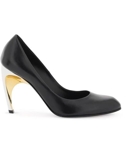 Alexander McQueen Zapatos de tacón armadillo de cuero - Negro