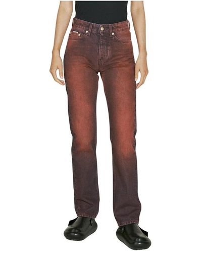 Eytys Ombre jeans mit signatur-stickerei - Rot