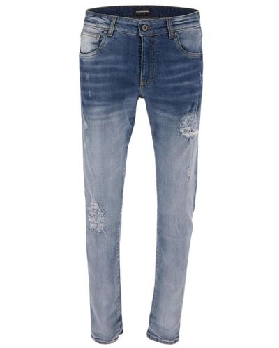 Salvatore Santoro Jeans > slim-fit jeans - Bleu