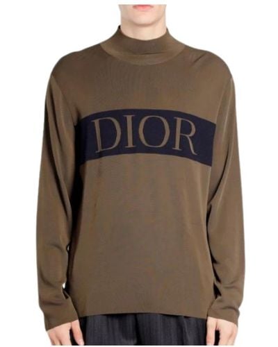 Dior Round-Neck Knitwear - Brown