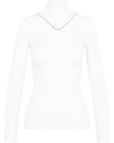Bottega Veneta Kaschmir pullover in kreidefarbe - Weiß