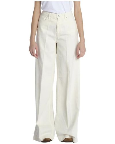 Nine:inthe:morning Wide Jeans - White