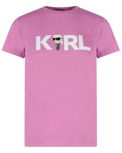 Karl Lagerfeld Ikonik 2.0 Karl Logo T-shirt - Pink