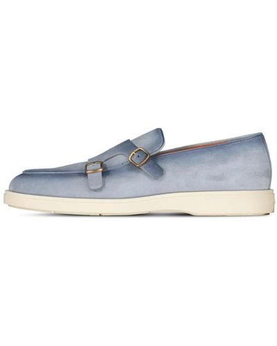 Santoni Shoes > flats > loafers - Bleu