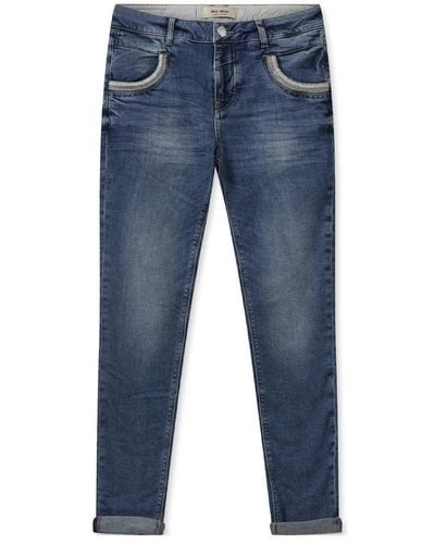 Mos Mosh Klassische cropped jeans mit stilvollen details - Blau