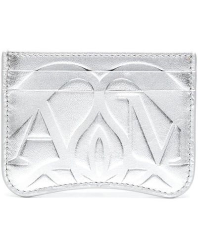 Alexander McQueen Silberne schlüsselanhänger mit logo-detail - Mettallic