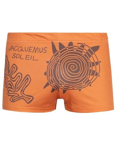 Jacquemus Badeshorts mit Logo - Orange