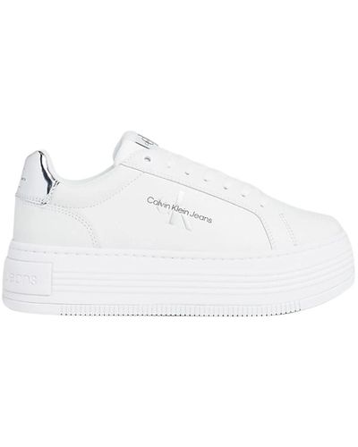 Calvin Klein Bright -silver sneakers - Weiß