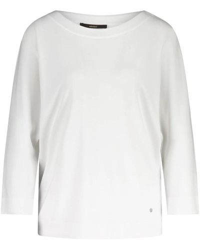 Windsor. Bequemes locker sitzendes shirt mit 3/4-ärmeln - Weiß