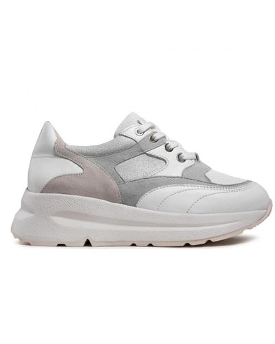 Geox Weiße sneakers für frauen - Grau
