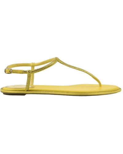 Rene Caovilla Flat sandals - Gelb