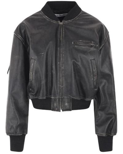 Acne Studios Vintage chaqueta bomber de cuero negro