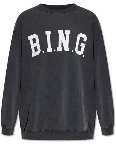 Anine Bing Tyler sweatshirt mit logo - Blau