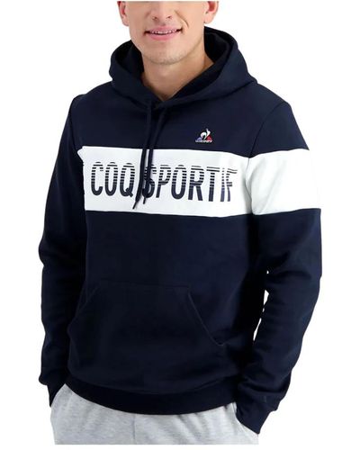 Le Coq Sportif Felpa bah con cappuccio - Blu