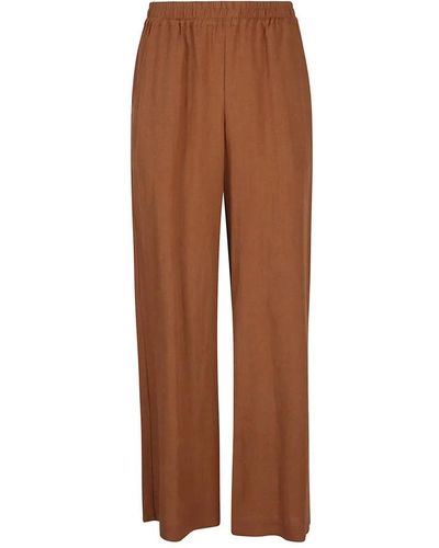 Eleventy Wide Trousers - Brown