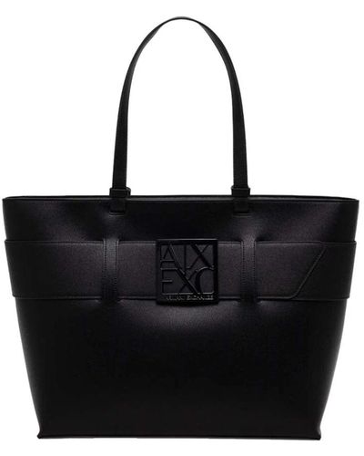 Armani Exchange Tote Bags - Black