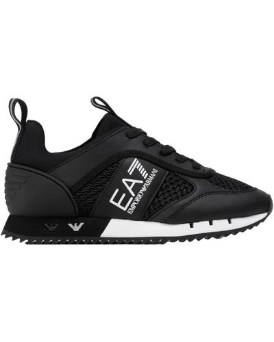 EA7 Schwarze lässige synthetik-sneakers