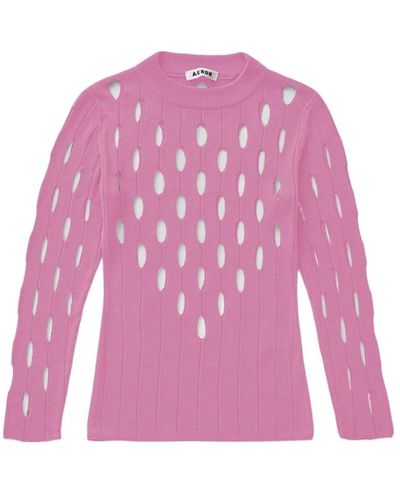 Aeron Knitwear > round-neck knitwear - Violet