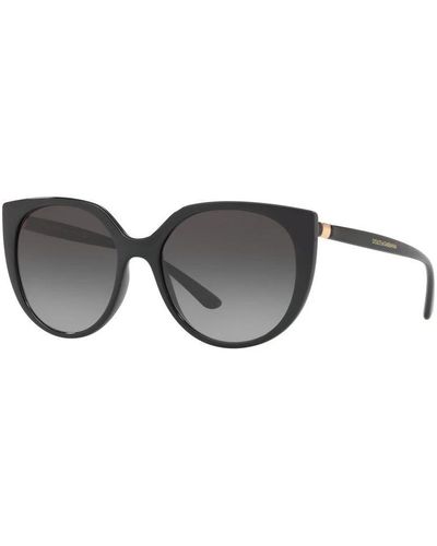 Dolce & Gabbana Cat eye sonnenbrille in schwarz/grau