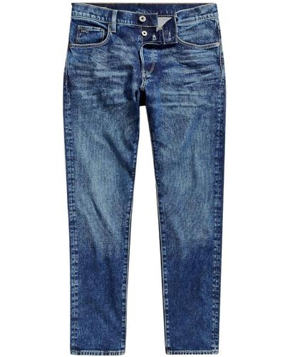 G-Star RAW Faded atlantic ocean denim jeans uomo - Blu