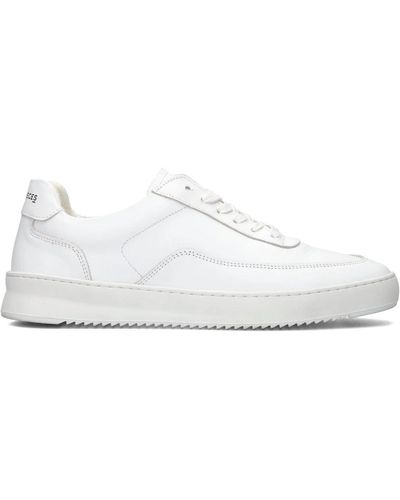 Filling Pieces Weiße leder low top sneakers