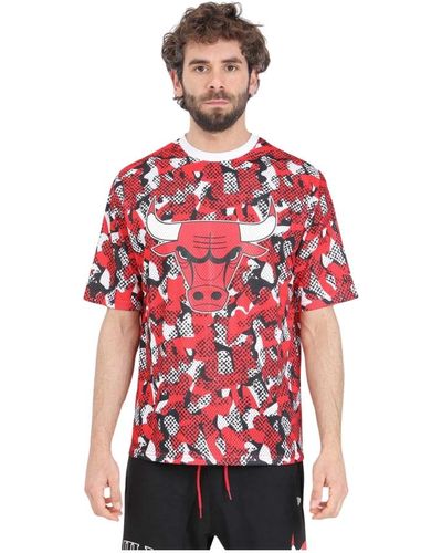 KTZ Chicago bulls nba team all over print mesh t-shirt - Rosso