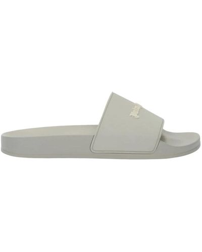 Palm Angels Slip-on sandalen mit geprägtem logo - Grau