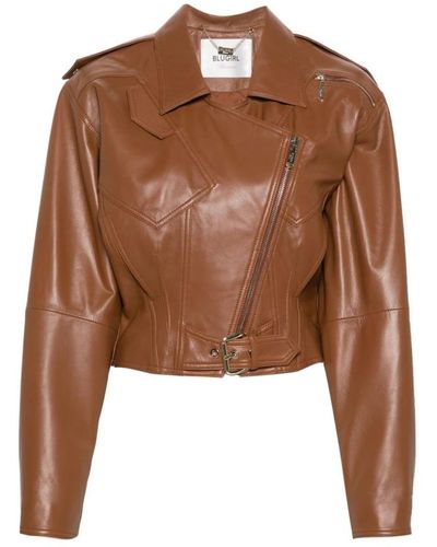 Blugirl Blumarine Leather Jackets - Brown