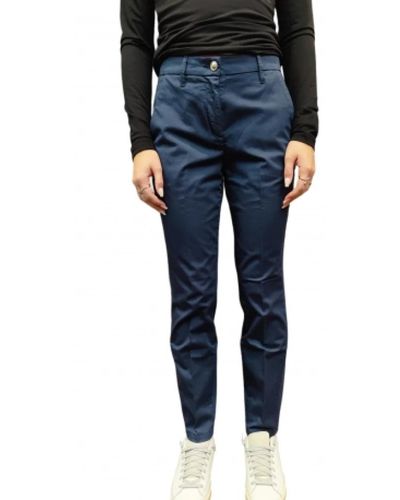 Jacob Cohen Pantalones chinos azul marino con bolsillos italianos