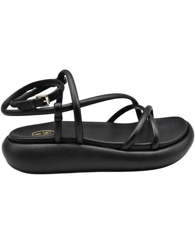 Ash Flat Sandals - Black