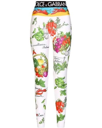 Dolce & Gabbana Ikonic logo leggings elastisches design - Mehrfarbig