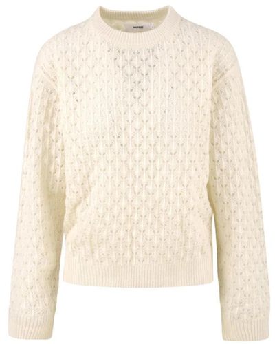 Not Shy Round-Neck Knitwear - Natural
