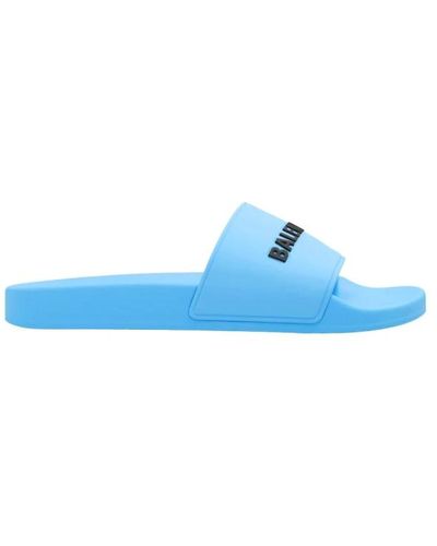 Balenciaga Slides mit logo - Blau