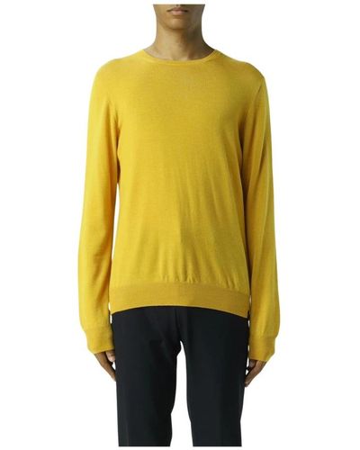 Fay Round-Neck Knitwear - Yellow