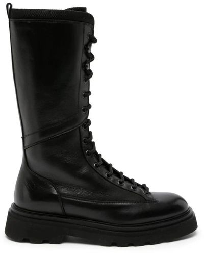 Doucal's Shoes > boots > lace-up boots - Noir
