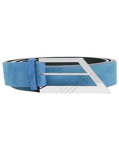 The Attico Cintura in pelle blu con punta appuntita