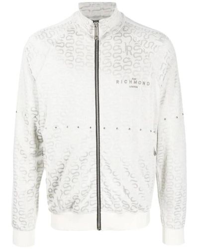 John Richmond Sweatshirts & hoodies > zip-throughs - Blanc