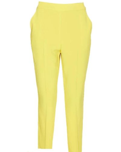Pinko Cropped Trousers - Yellow