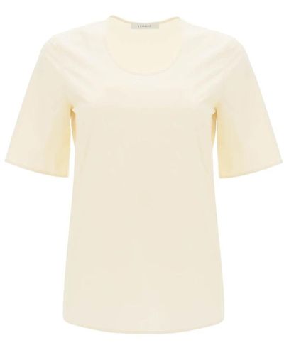 Lemaire T-shirt in popeline di cotone - Neutro