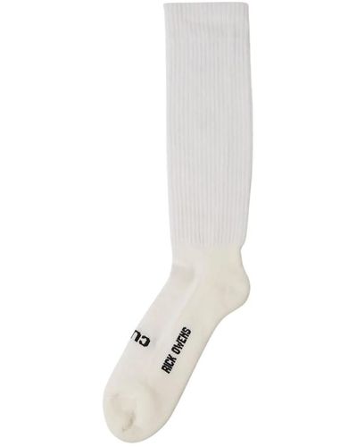 Rick Owens Moderne Herren Signature Socken - Weiß