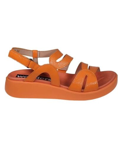 Wonders Shoes > sandals > flat sandals - Orange
