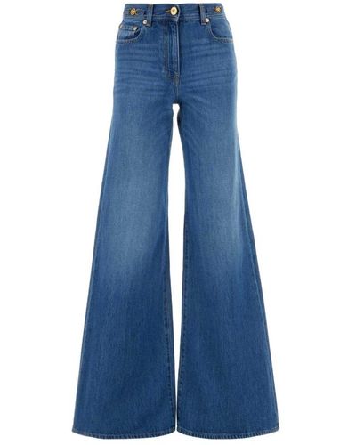 Versace Jeans > wide jeans - Bleu