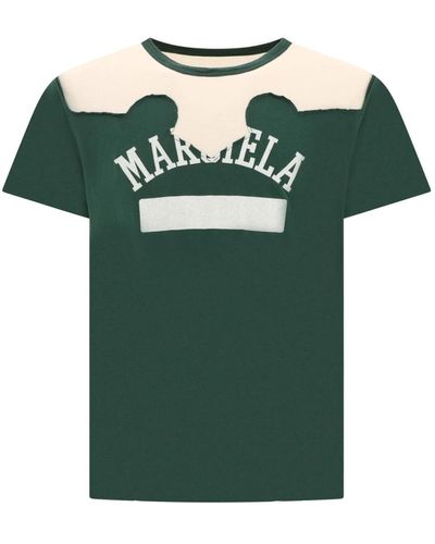 Maison Margiela Décortiqué baumwoll t-shirt - Grün