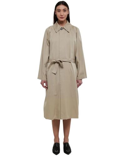 MM6 by Maison Martin Margiela R oversize trenchcoat mit gürteldetail - Natur