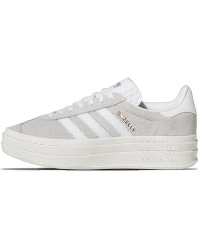 adidas Gazelle bold grey white sneaker - Weiß