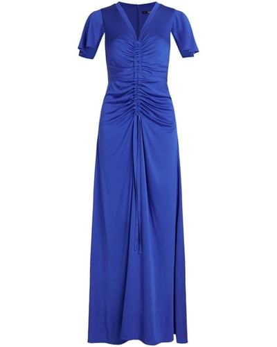 Karl Lagerfeld Ruched Maxi Dress - Blue